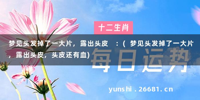 梦见头发掉了一大片,露出头皮 :(梦见头发掉了一大片,露出头皮,头皮还有血)